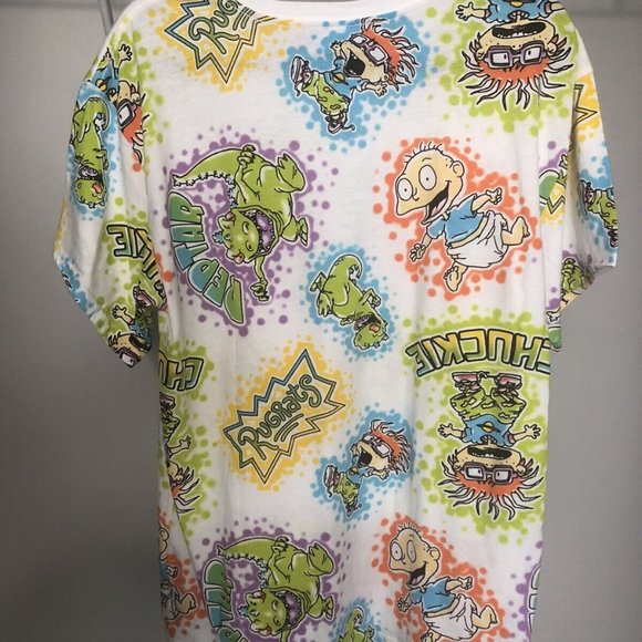 Nickelodeon All Over Print T Shirt Mens Medium Rugrats New - Picture 2 of 3